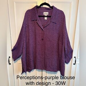 Perceptions Elegant Purple Blouse